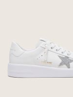 Women's Purestar in white leather with silver Swarovski crystal star - Image 5