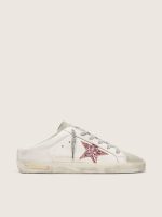 Bio-based Super-Star Sabot with pink glitter star and suede toe