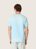 Men's T-shirt in light blue cotton jersey with graphic print - Image 6