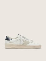 Men's Stardan with star in ice-gray suede and blu-navy heel tab