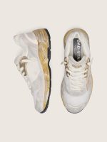 Men's Dad-Star in mesh and white suede with gold foiled leather star - Image 3