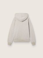 Unisex hooded sweatshirt in gray cotton with vintage flag print - Image 2
