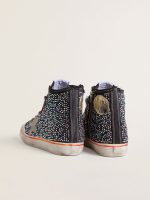 Men's Francy Penstar LAB in black canvas with multicolor rhinestones - Image 4