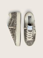 Women's Hi Star in black and white pony skin with white leather star - Image 3