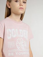 Girls' pink T-shirt with white print - Image 5