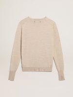 Women's sweater in light brown merino wool - Image 6