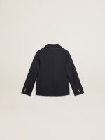 Boys' dark blue double-breasted buttoned blazer - Image 2