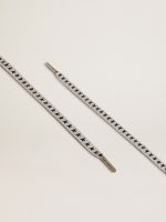 Ice-gray cotton laces with contrasting black stars