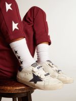 White socks with contrasting black stars - Image 2