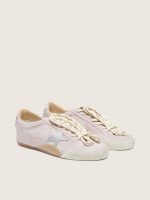 Women's True-Star in pastel pink suede with silver star and heel tab - Image 7