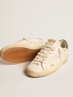 Women's Super-Star in nappa leather with perforated star and suede heel tab - Image 3