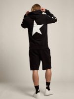 Black Alighiero Star Collection sweatshirt with contrasting white stars - Image 4