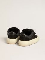 Women's Space-Star Cube in black suede with perforated star - Image 4