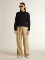Women's True-Star in white nappa leather with gold star and beige suede heel tab - Image 9