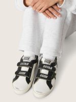 Young Old School in white leather with green suede star and green leather inserts - Image 3