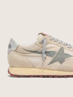 Men's Marathon with beige nylon upper and gray star - Image 4