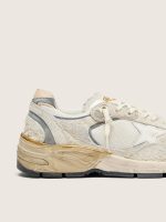 Women's Dad-Star in suede and mesh with white leather star and beige leather heel tab - Image 4