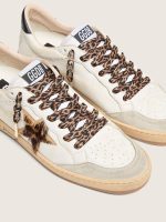 Jacquard leopard-print laces