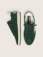 Women's Ball Star in green suede with white leather star and heel tab - Image 5