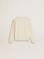 Girls' cream-colored sweatshirt with patch writing - Image 6
