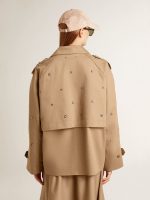 Women's oversized trench coat with crystals - Image 4