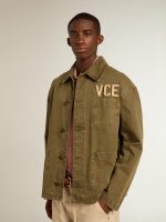 Men's olive-colored cotton shirt - Image 5