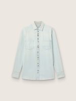 Men's bleached denim shirt with hammered studs