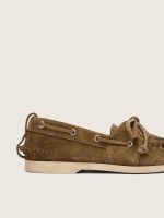 Women's Cruise loafer in khaki suede with fringe and multicolored beads - Image 5