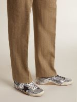 Men's True-Star in silver sequins with black star and silver leather heel tab - Image 3