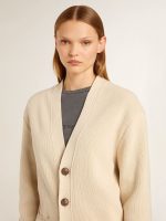Women's beige cardigan with 'Golden' lettering on the back - Image 5