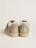 Women's Ball Star in wool with gold leather star and white shearling lining - Image 4