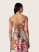 Women's cotton top with multicolor print - Image 6