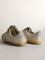 Women's Super-Star in aged white nubuck with Swarovski crystals - Image 4