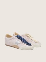 Women's True-Star in pastel pink suede with silver star and heel tab - Image 2