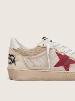 Ball Star in nylon and white mesh with red nylon star and white leather heel tab - Image 4