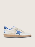 Women's Ball Star Wishes in white nappa leather with bright blue star and heel tab