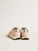 Marathon Junior in pink nylon with printed star and leather heel tab - Image 4