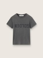 Distressed slim-fit T-shirt in anthracite gray