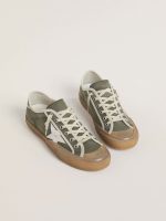 Women's Super-Star LTD in green canvas with white leather star - Image 2