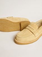 Jerry loafer in ecru waxed suede - Image 4