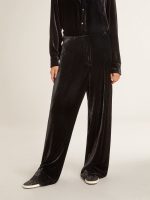 Black velvet-effect pants - Image 2
