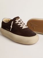 Men's Space-Star in dark brown suede with metallic silver heel tab - Image 3
