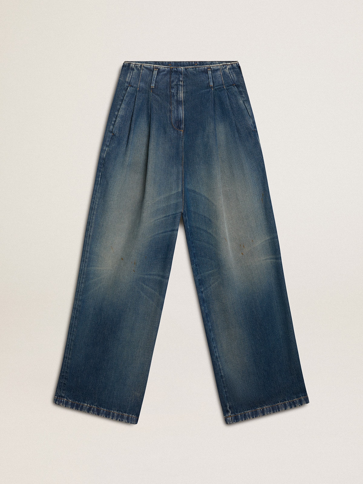 2da4f608dbb32826a863d0383eabe077c5cee7672ca4c059d1ecb8847f1fd92c Women's wide-leg medium wash CNY jeans - Image 1