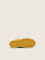 Junior Ball Star in ocher suede with glossy white leather star and heel tab - Image 5
