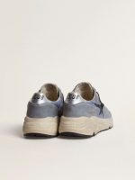 Men's Running Sole in light blue nylon and nubuck with black star - Image 4