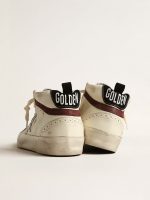 Mid Star in white nappa leather with silver glitter star - Image 4
