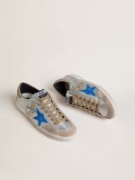 Men's Super-Star LTD in silver metallic suede with leather star and suede heel tab - Image 2