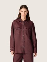 Women's shirt in burgundy denim - Image 5