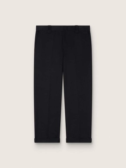 Men's black cotton chinos