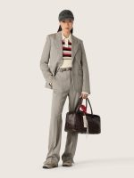 Women's jacket in gray pinstripe wool blend - Image 3